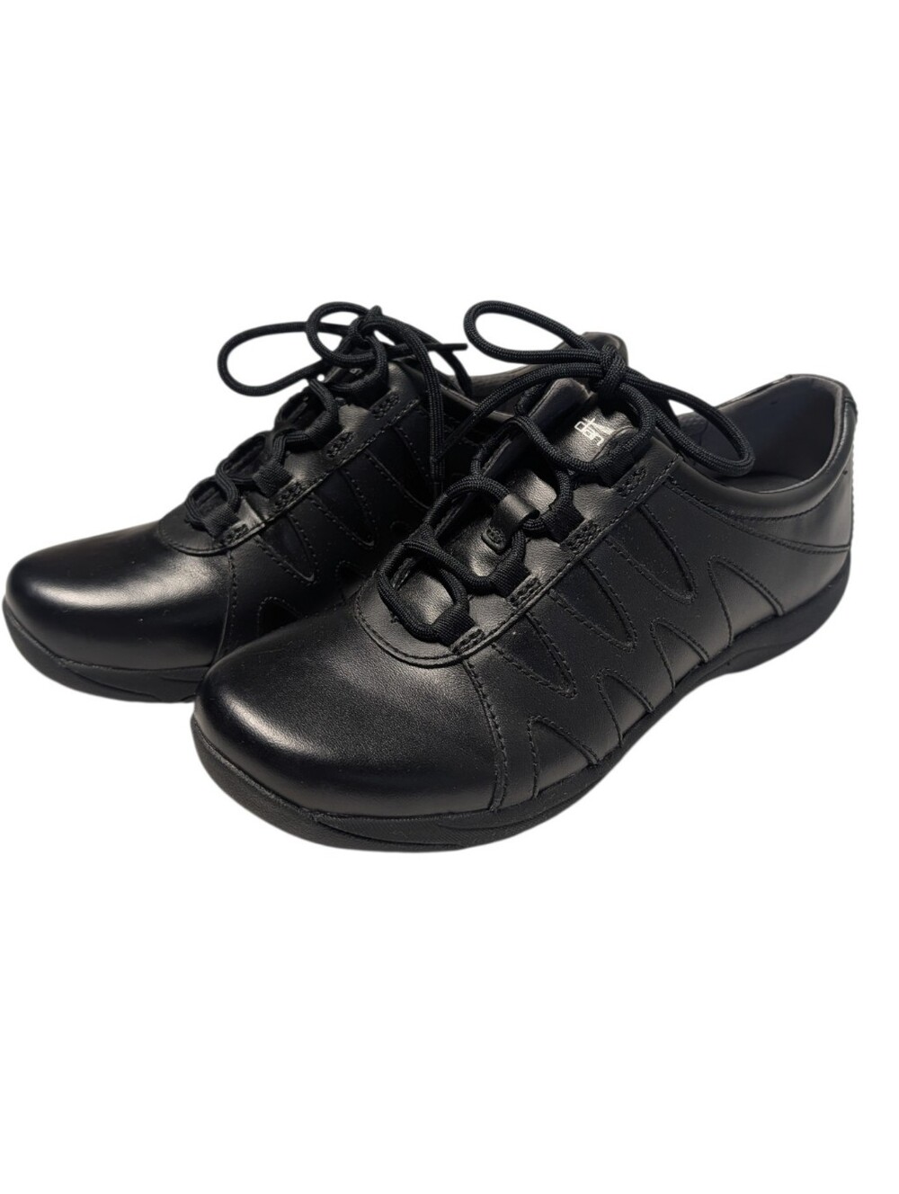 Dansko Balance Women's Black Leather Lace-Up Cushioned Comfort Sneakers Size 38